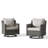 Outdoor Wicker Swivel Rocker Chair With Cushions（Set Of 2）-1131916672