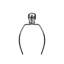Lighting, h 26 po, lampe de table, céramique noire, abat-jour ivoire / crème, contemporain