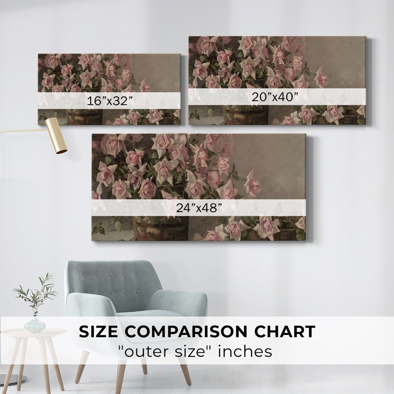 Botanical Series-CD XXIX - Toile tendue avec châssis - Prêt à être accroché, H 16 po x l 32 po