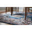 Tapis bleu traditionnel en laine noué à la main 8 x 10