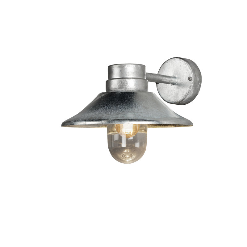 26.5cm H Outdoor Wall Lantern, Silver 