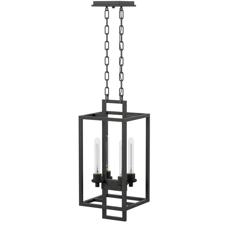 Luminaire suspendu rectangulaire unique à 4 lumières Mcnemar