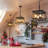 ??4-Light Farmhouse Chandelier Pendant Light - Adjustable Height - Rustic Steel Design - For Dining Room & Kitchen-893068000