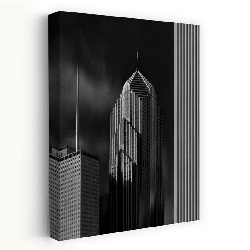 Modern Tower Modern Abstract Architecture City Wall Art by Zan Zhang - Wrapped Canvas Print, 60.96 cm H x 40.64 cm W