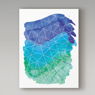 Keishawna «Geometric Water 1», impression sur toile