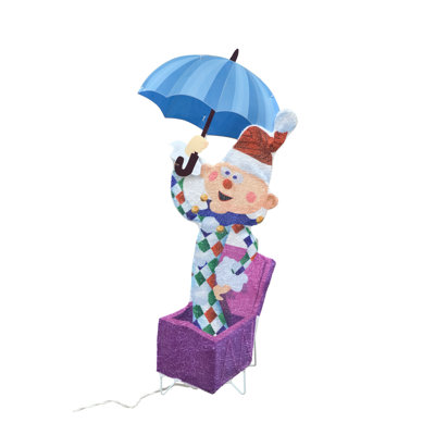 24in Rudolph 2D PreLit LED Misfit Charlie in the Box