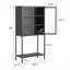 Bibliothèque haute, armoire de rangement en métal, buffet, vitrine de rangement, bibliothèque avec rangement-113040105
