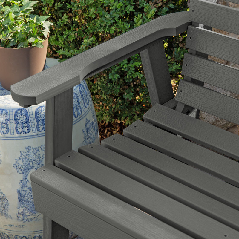 Banc de jardin en plastique Midwest, Teck côtier, H 35 po x l 64 po x P 25 po