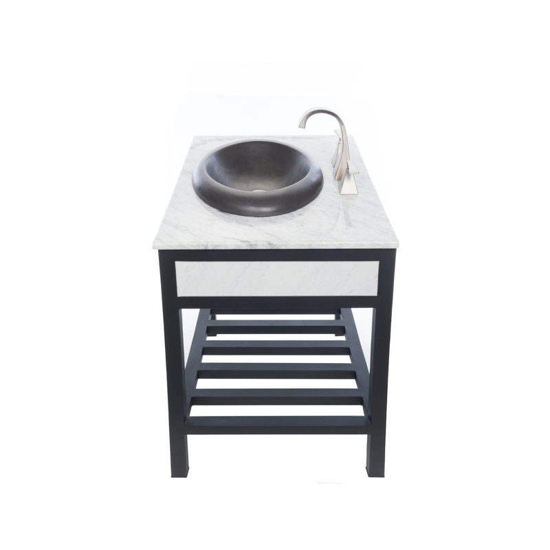 Cuzco 30" Single Bathroom Vanity Base Only, Carrera Marble