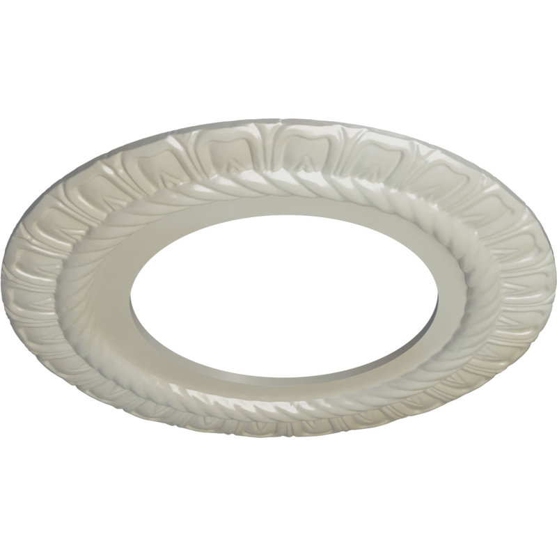 Médaillon de plafond Endurathane Claremont, diamètre extérieur de 10 5/8 po x P 5 3/4 po x P 1/2 po (convient aux auvents jusqu'à 7 po), fini bleu flash peint à la main