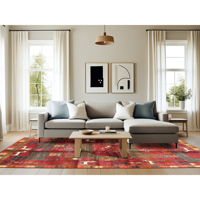 Southwestern Indoor Rug, Rectangle 6' x 9'