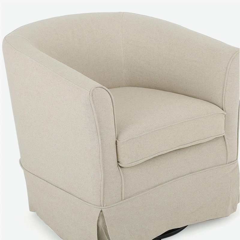 Chaise pivotante avec housse amovible, Naturel