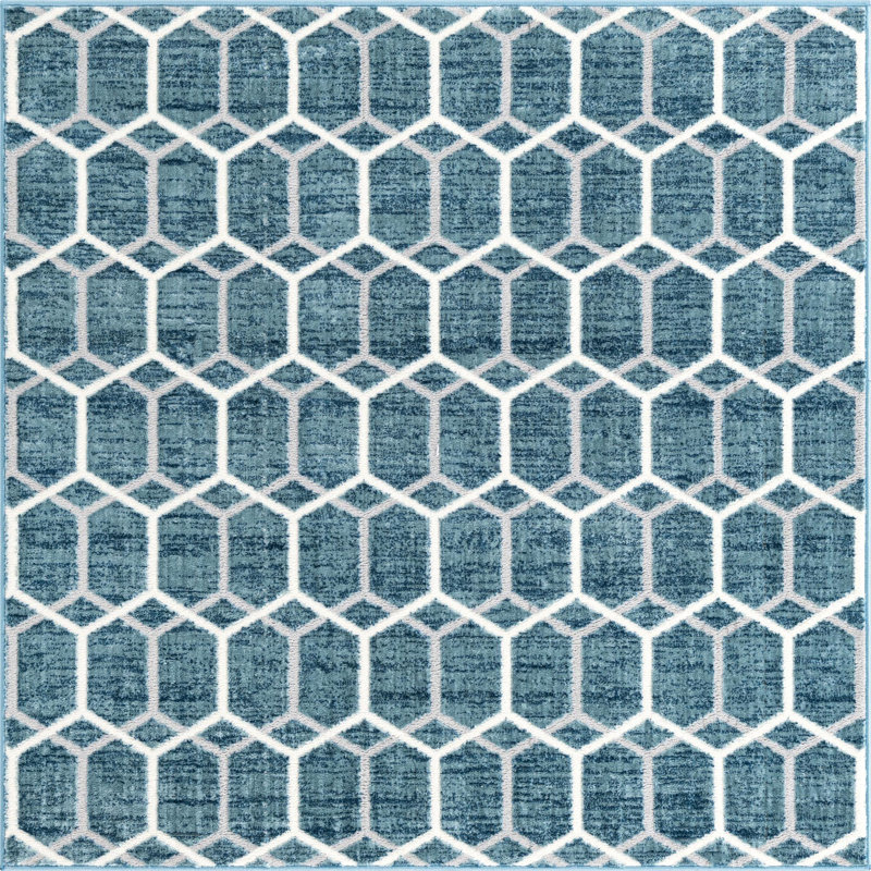 Eshin Geometric Indoor Rug, Square 5'3"