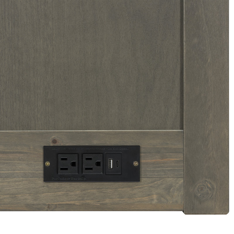 Armoire-lit escamotable Grevon, Gris