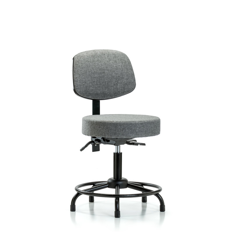 Tabouret de laboratoire Sophie, 38,25 po, Patins, Gris