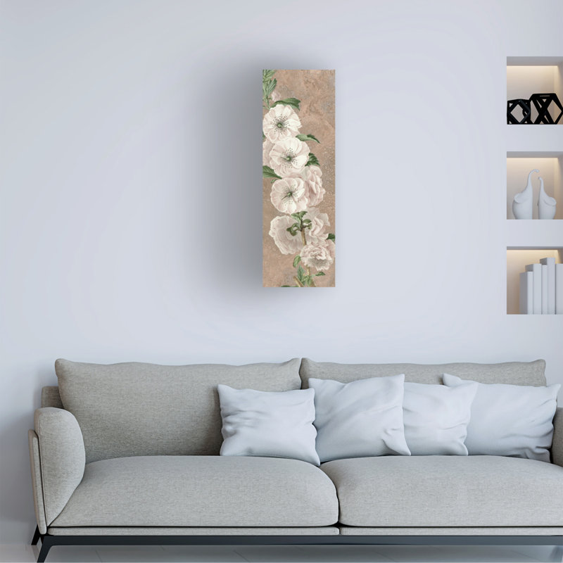 Art mural sur toile tendue - «Une Poire Vertical Panel» de Gail Fraser pour décoration de salon, de chambre à coucher ou de bureau - 6 x 19