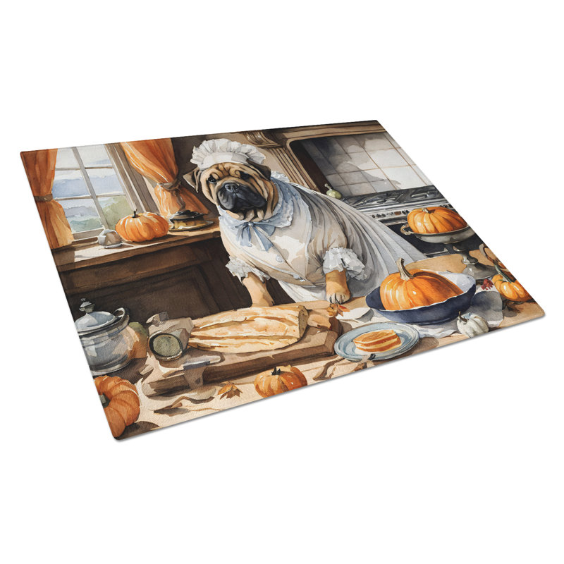 Planche à découper en verre Shar Pei