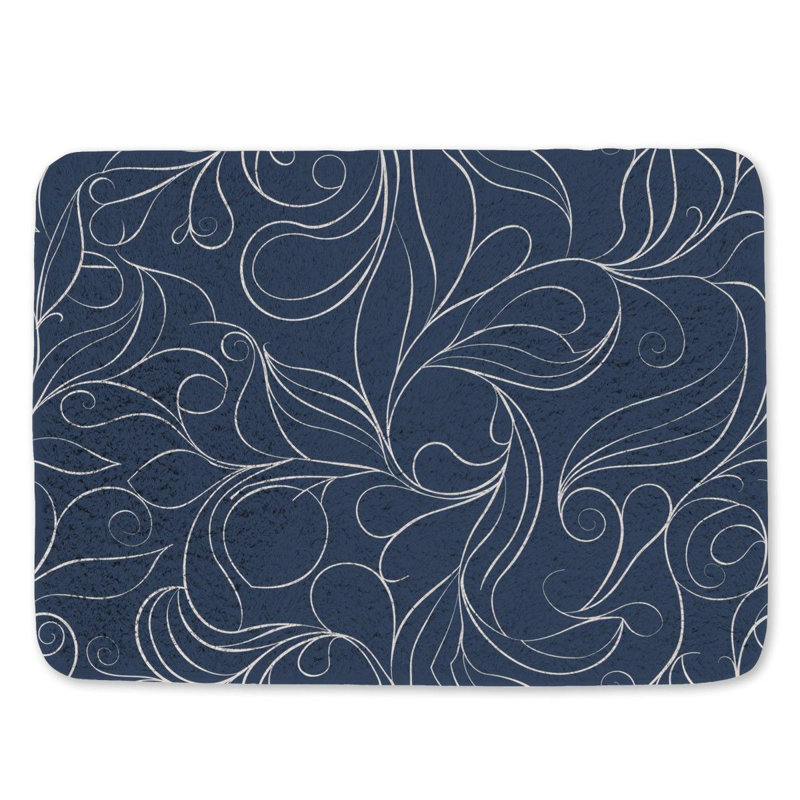 Kerina Microfiber / Microsuede Bath Mat, 21"W x 34"L