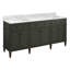 Elmdale 72" Freestanding Mahogany Double Basin Vanity  Rectangular Undermount Sink - 8" Faucet Holes-79537894-79300433-79300435