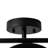  4-light Black Square Semi Flush Mount