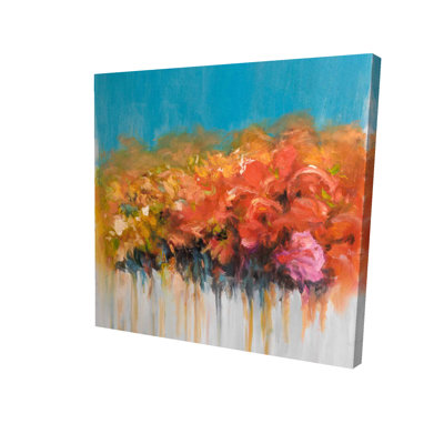 Ensemble de fleurs orange - Toile contemporaine pour la décoration intérieure