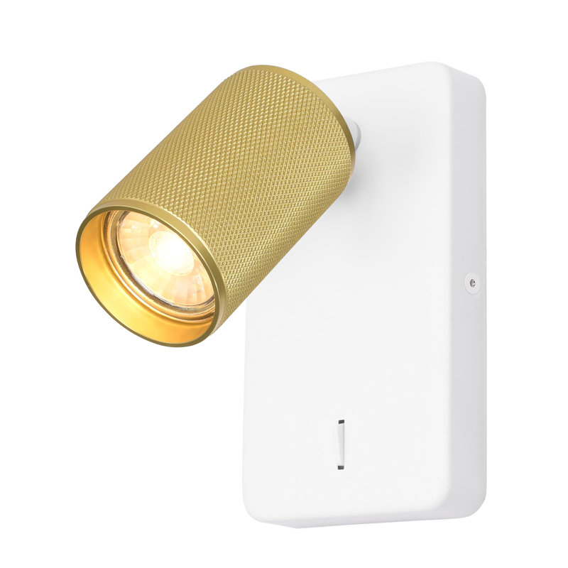 Alexzandyr Flush Mount, White, Gold