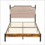 Structure de grand lit avec tête de lit tapissier, lumières DEL, rangement sous le lit et conception silencieuse pour un confort moderne-1375991770