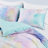 Tie Dye Comforter For King/ King - Labeled, Piped Edge Borders Bed Bedding With Decorative Pillow , , Soft Microfiber