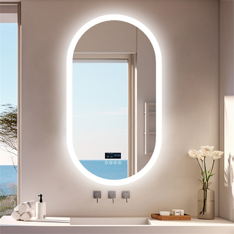 Oval Blutooth Led Mirror, 80 cm x 50 cm