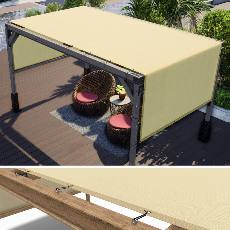 Auvent de remplacement pour abat-jour haute densité Colourtree Pergola, Beige, H 144 po x l 216 po x P 0,25 po