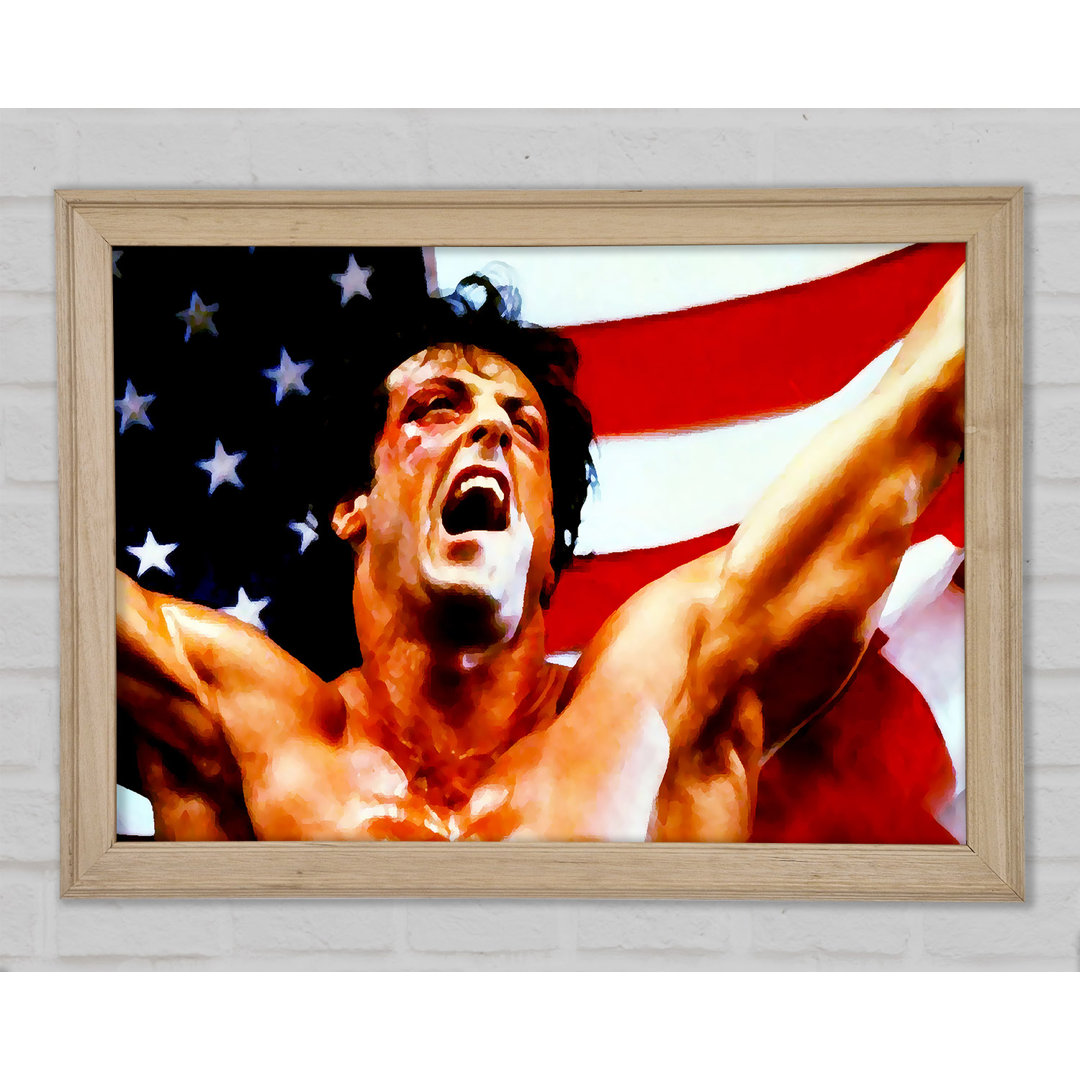 Rocky American Flag - Einzelner Bilderrahmen Kunstdrucke