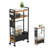 Narrow Skinny Bedside Table Nightstand With Drawers&Wheels, Slim Table Stand Magazine Rack With Storage Bag (Rustic)