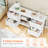 Janeesa TV Stand Dresser with Power Outlet ,Fabric Storage, Chest of Drawers With 4 Fabric Drawers Open Shelves for 50" TV-1883450140