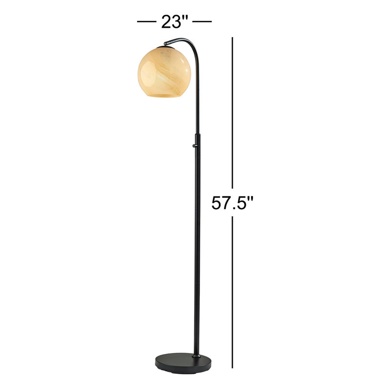 Lampe sur pied arquée 58 po Dounia