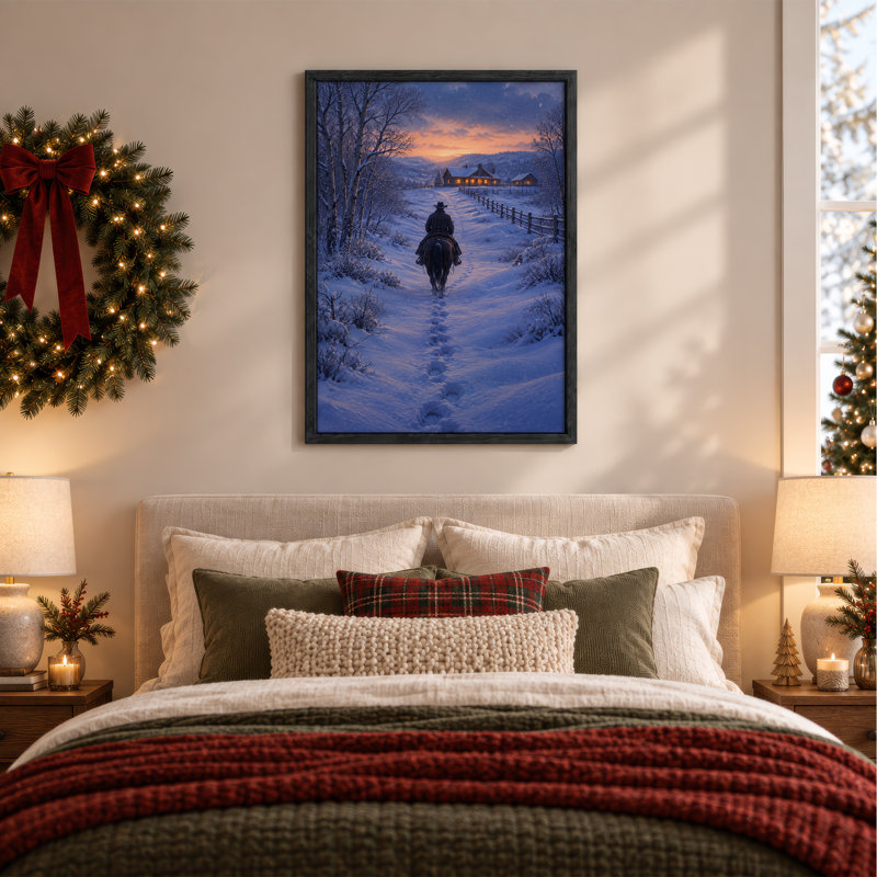 Art mural sur toile, "Horseback Rider", H 48 po x l 36 po