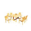 8 Seats 9 Pcs Grade-A Teak Wood Dining Set: 60" Square Rectangle Butterfly Table And 8 Leveb Stacking Arm Chairs-170709095