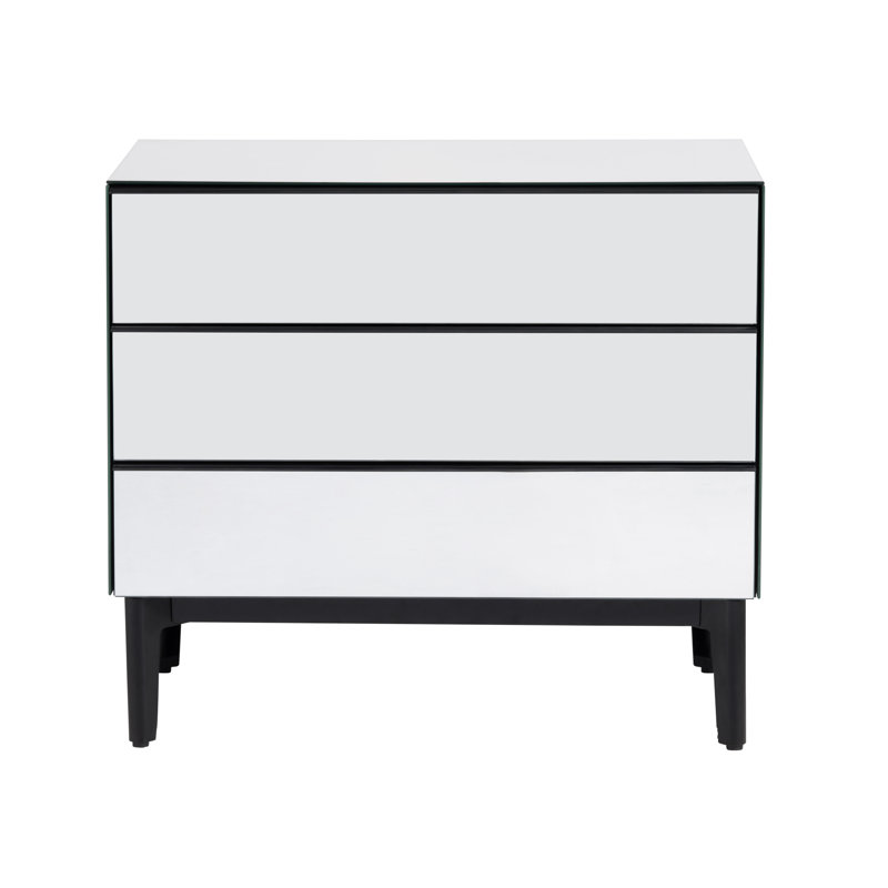 3 Drawer Mirror Accent Chest