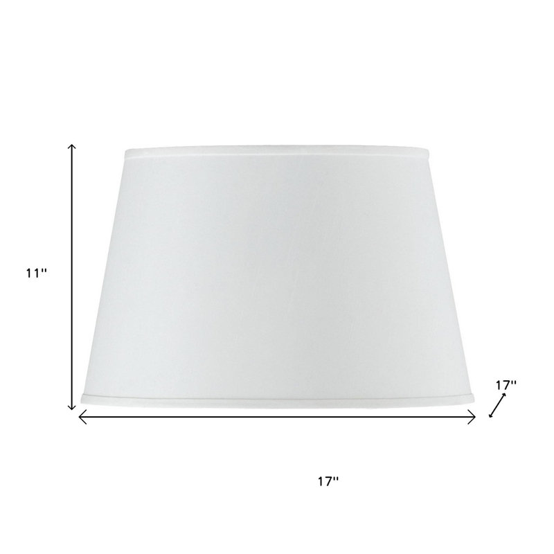 Abat-jour tambour en soie blanche