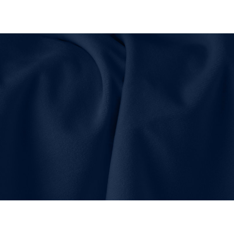 Tufted Upholstered Low Profile Platform Bed, Full, Navy Velvet