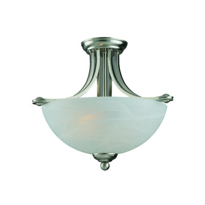 Hillsville Glass Semi Flush Mount