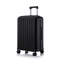 20 po / 24 po / 28 po 3 pièces / ensemble en valise à roulettes ABS, valise de transport, avec porte-gobelet et port USB et support pour téléphone (noir)