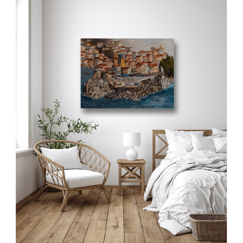 Port Venere - Artist Enhanced Canvas Print, 24" H x 30" W x 1" D, Unframed