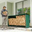 Akshana Firewood Rack with Waterproof Cover 200 x 36 x 99 cm Dark Green