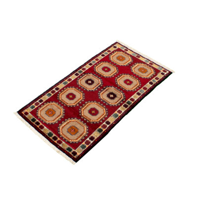 One-of-a-Kind 3'4" X 6'2" 1980s Wool Area Rug in