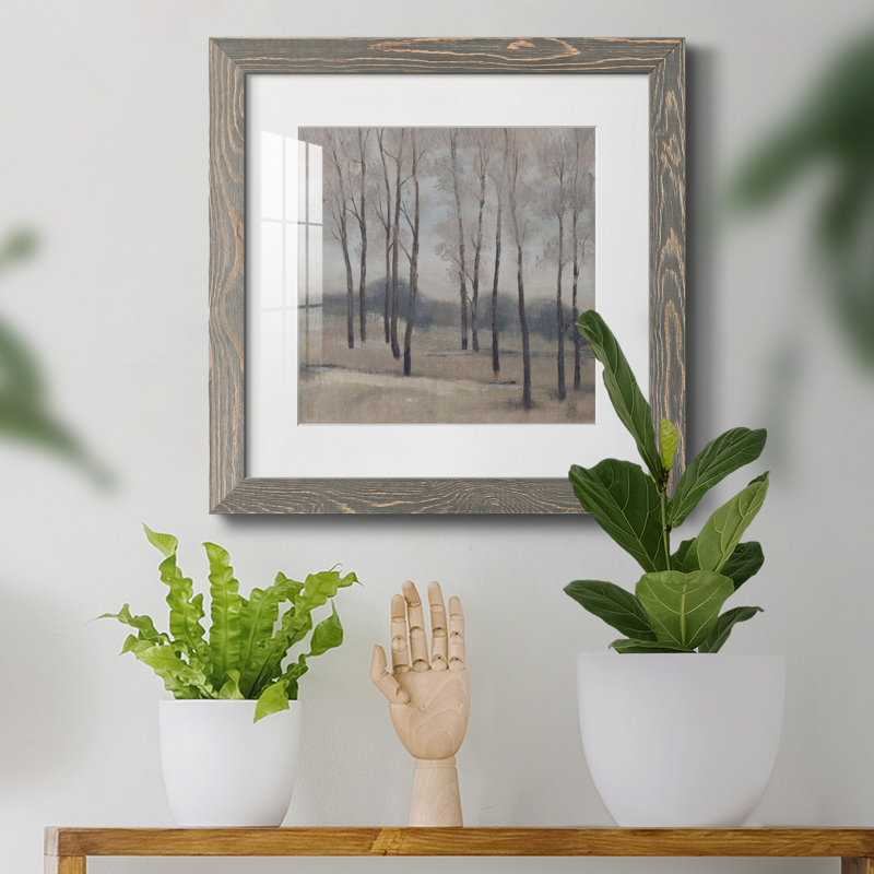 «Soft Light II», reproduction encadrée de qualité supérieure - prête à être accrochée, Papier avec cadre gris, Blanc