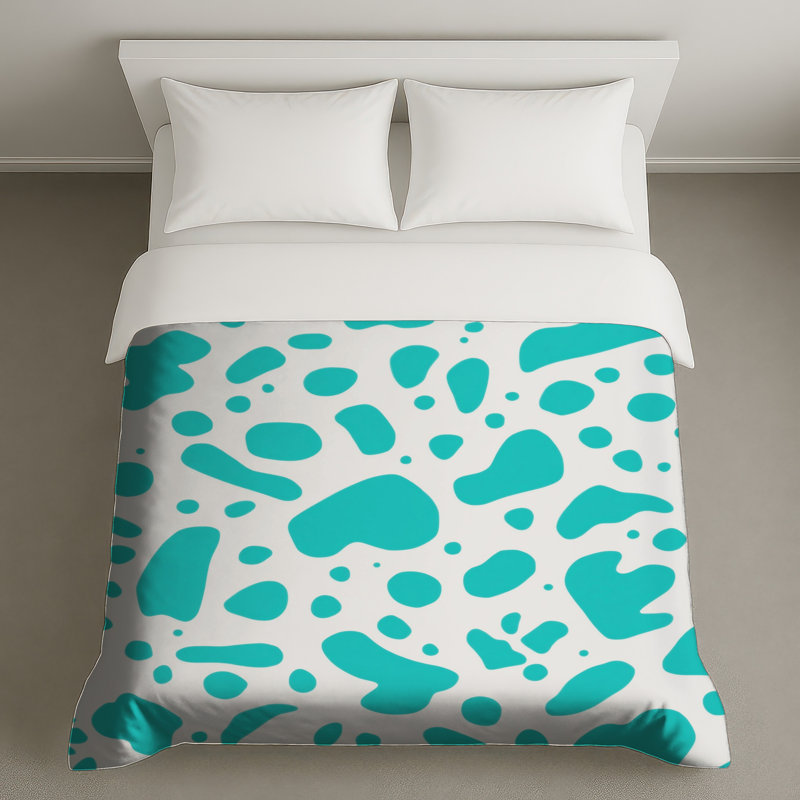 Housses de couette Abstract Blue Blobs, Queen