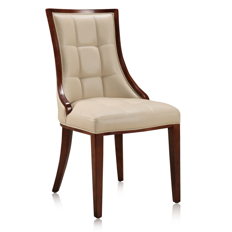 Chaise d'appoint capitonnée, Crème