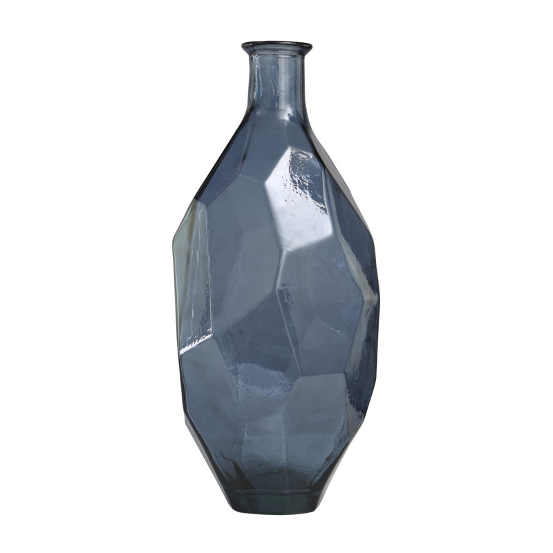 Vase de plancher en verre Hollomon, Blue, H 23,55 po x l 10,15 po x P 10,5 po