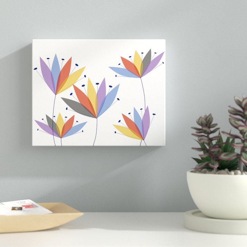 «Mod Flowers», impression sur toile tendue, H 8 po x l 10 po