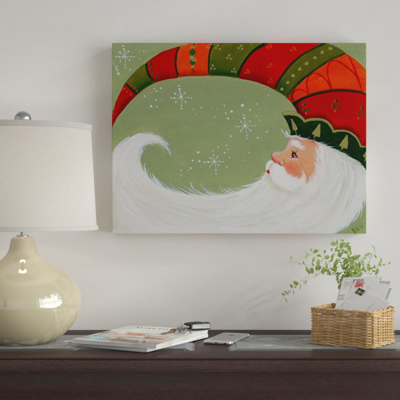 «Santa in Elfs Hat», art sur toile, H 24 po x l 32 po x P 2 po
